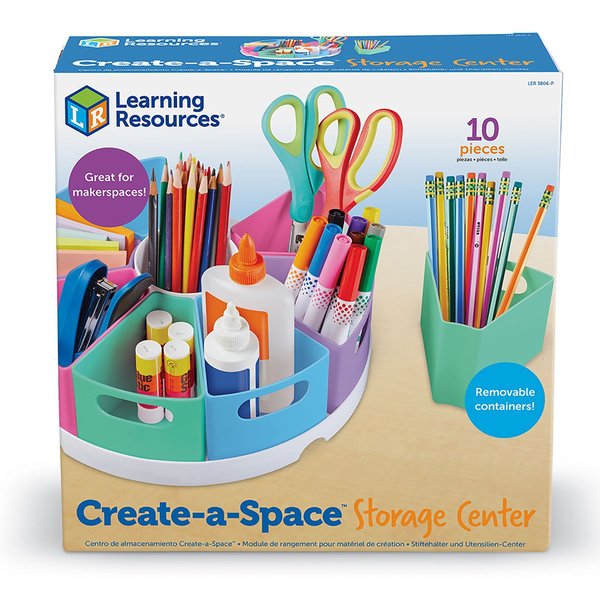 Learning Resources Create-A-Space Storage Center, Pastel 3806P